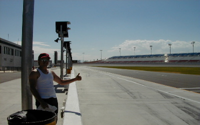 Jimmy on pit row at the Las Vegas Motor Speedway
