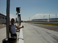 Jimmy standing on pit road at LVMS