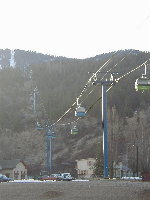 The world's longest gondola, from the base... 