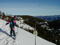 Chuck looking down into the backcountry