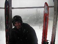 Tim, nearly ready to ski...