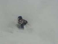 It snowed quite a bit and Eric found a face shot